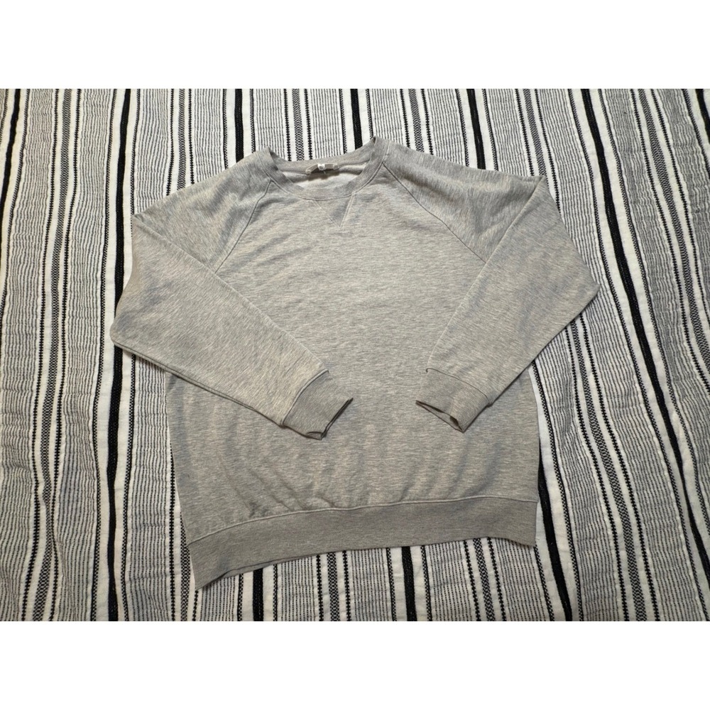Minimalist Gray Crewneck Sweatshirt Womens Large Casual Pullover‎